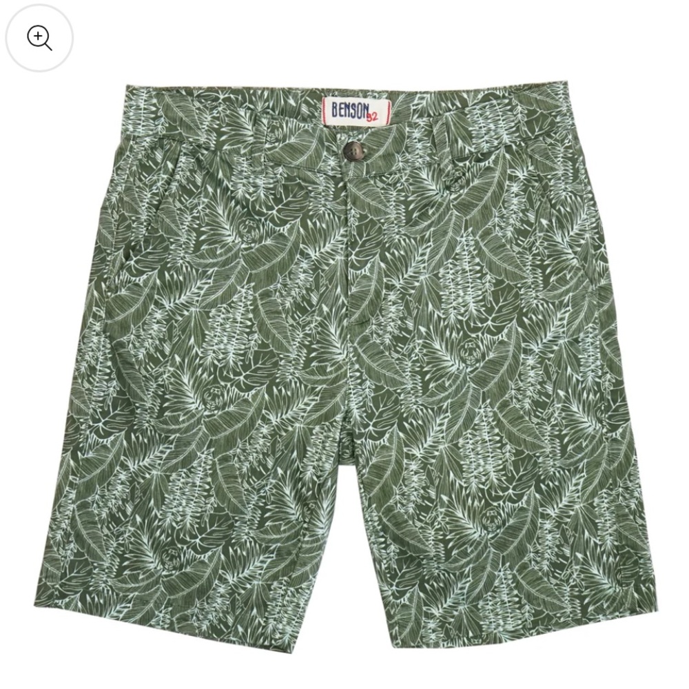 Benson Green Print Chino Shorts